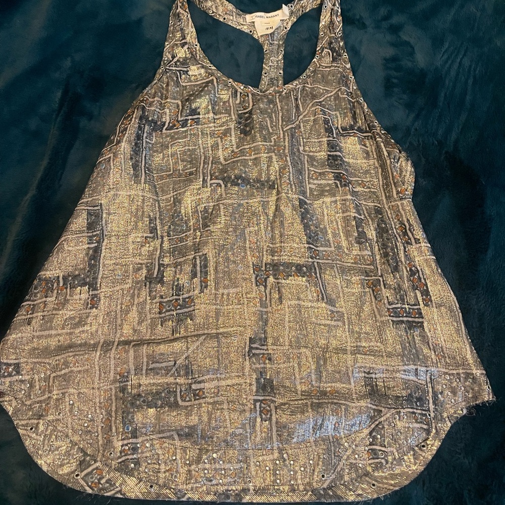 Isabel Marant Pour H&M Silk Racerback Tank Top